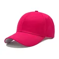Berretto da baseball classico in cotone rosa acceso con corona rigida e visiera - Rosa Rosso
