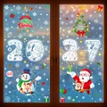 Adesivi elettrostatici natalizi per finestre con Babbo Natale, pupazzo e renna - [Set da 5] BQ142+258+261+293+296 / 8 Fogli/Set