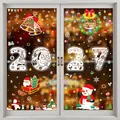 Christmas window decals with Santa Claus reindeer and snowflakes for festive decor - [Set of 5] BQ127+128+131+136+142