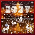White Christmas window stickers with Santa, reindeer and snowflakes on glass - [Set of 3] BQ142+144+145
