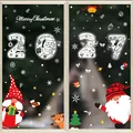 Christmas gnome and reindeer static window stickers with 2027 New Year snowflake decals - [Set of 3] BQ53+55+142