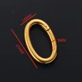 Cierre de corazón de acero inoxidable dorado pulido de 23mm para hacer joyas - Elipse / Grande / Dorado