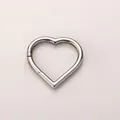 Chiusura a cuore con molla in acciaio per gioielli fai da te, 20mm x 16mm - Cuore / Grande / Color Acciaio