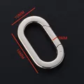 Moschettone ovale in acciaio inossidabile argento 18mm per creazione gioielli DIY - Forma a U / Piccolo / Color Acciaio