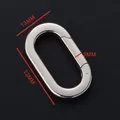 Moschettone a cuore in acciaio inossidabile lucido 22x13mm per creazione gioielli - Forma a U / Grande / Color Acciaio