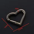 Moschettone a forma di cuore color canna di fucile 20x16mm per gioielli fai da te - Cuore / Piccolo / Canna di fucile