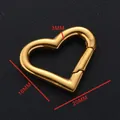 Chiusura a cuore dorata in acciaio inossidabile per gioielli, misura 20x16mm - Cuore / Piccolo / Oro