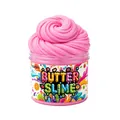Pink butter slime toy in a transparent jar with soft texture and spiral patterns - Cherry / Pink