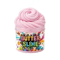 Pink butter slime in a jar with a swirling texture for creative DIY play for kids - Macaron Pink