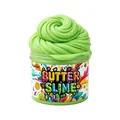 Lime green butter slime in a round jar with a smooth swirl texture by nororo - Avocado Green