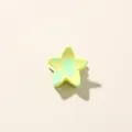 Pinza per capelli a forma di stella, giallo e verde menta, finitura opaca - Verde Matcha Lucido (3)