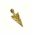 Minimalist golden alloy triangle arrowhead pendant necklace with sleek metallic finish - Pendant Only (Without Chain)