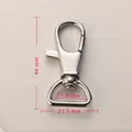 Polished silver 316 stainless steel swivel lobster clasp with 44mm total length - 44x21.5x15.8 / Steel