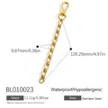 18K gold plated stainless steel pearl bag chain strap with swivel lobster clasp 126mm - Gold Lobster Clasp Chain (BL010023)