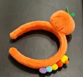 Cute orange plush tulip caterpillar headband for girls and party hair accessories - Orange Caterpillar