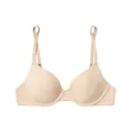 Soutien-gorge push-up beige sans couture avec fines bretelles et bonnets 3/4 - S / Beige (Bonnet Mince)