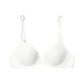 Détail d'un soutien-gorge push-up blanc sans couture avec armature souple et fini mat - S / Blanc (Bonnet Mince)