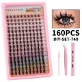 DIY eyelash extension kit with 160 clusters mixed 10-16mm lash bond and seal glue - Eyelash Tool Kit (DIY-SET-740)