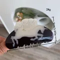 Paarse acetaat eenhoorn haarklem voor dames, handgemaakt haaraccessoire met dierenvorm - Eenhoorn / Beige Zwart En Zwart Rennende Eenhoorn Stijl