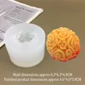 Stampo in silicone a rosa 3D per sapone artigianale e decorazione di torte - 6.3cm*4.5cm / Semitrasparente
