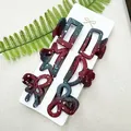 6er-Pack matte Blumen- und geometrische Haarklammern mit Sternengradient und Sprenkeln - Mehrform Sternen Farbverlauf Stil (Set 27)