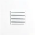 Minimalist white Morandi lined transparent sticky note with a subtle side shadow - Cream