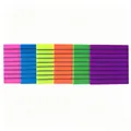 Morandi colored transparent PET index tabs in pink blue yellow orange green and purple - Vibrant Neon Style Set