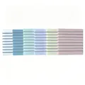 Morandi sticky notes set with horizontal lines in 6 colors including pastel blue and pink - Macaron Color Set