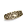 Vintage gold tree of life hair clip with celtic knot engraved metal alloy finish - Antique Gold 1
