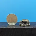 Miniature bronze-colored metal traditional house figurine for micro landscapes - Little House