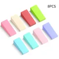Set of 8 colorful wedge sponges for DIY gradient nail art and creative makeup - 8 Pcs Set / Multicolor