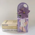Handmade crochet purple lily bouquet with gift card for Mother's Day present - Lily - Purple