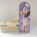 Handmade crochet light purple tulip flower gift with Mother's Day card and purple bow - Closed Purple Tulip