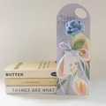 Handmade crochet blue rose flower bouquet with Mother's Day gift card and ribbon - Rose Blue