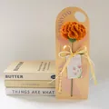 Handmade crochet orange carnation flower bouquet for Mother's Day with gift packaging - Orange Carnation