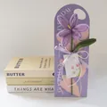 Handmade crochet lavender bouquet with Mother's Day tag and purple gift packaging - Bloomed Purple Tulip