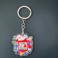 Acrylic blood bag keychain with floral design for nurses and medical staff - Type A Blood Style