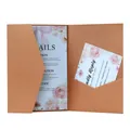 Elegant rose gold pearlescent invitation set with floral card and RSVP insert - Antique Bronze