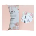 Elegant light pink tri-fold wedding invitation card set with floral patterns - Pink