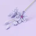 Handmade crochet bouquet with blooming purple flowers and buds for home decor - Mao Si Dendrobium - Purple