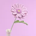 Handmade crochet light purple gerbera daisy flower bouquet in a white ceramic vase - Gerbera Flower Branch - Purple
