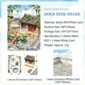 3D DIY garden sticker set with cute dogs and scenery background on matte PET paper - Puppy in the Shade / Matte PET