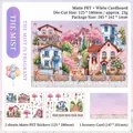 Watercolor scenery sticker set with matte PET sheets and scenery card for journaling - Fog Into Fragrance / Matte PET