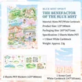 Blue Mist Spirit watercolor sticker set with 3D PET material and scenic cards - Blue Mist Elf / Matte PET