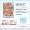 YUNQI SWEET DREAM 3D DIY sticker set with matte PET sheets and scenery card - Sweet Dream in Clouds / Matte PET