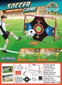 Detail view of 3-in-1 kids soccer goal set with targets, rebounder net and full accessories - 3-in-1 Red Soccer Goal White Net Set (366-18C)
