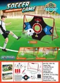 Detailoverzicht van de 3-in-1 voetbalset voor kinderen met doel, reboundnet en toebehoren - 3-in-1 Rood Voetbaldoel Wit Net Set (366-18C)