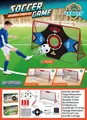 Detailed view of 3-in-1 foldable kids soccer goal set with training accessories - 3-in-1 Red Soccer Goal Black Net Set (366-20D)