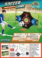 Detail view of 3-in-1 kids soccer goal set with training cones, balls and pump - 3-in-1 Green Soccer Goal White Net Set (366-20A)
