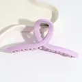 Pince à cheveux carrée en acrylique lavande mat élégante au style minimaliste - Épingle à cheveux en U / Violet